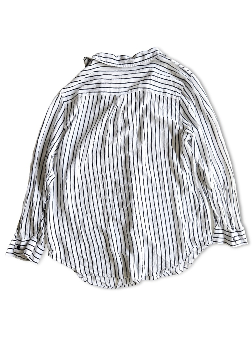 Grand & Greene Striped White/Black Button-Down Shirt - Picture 4 of 13